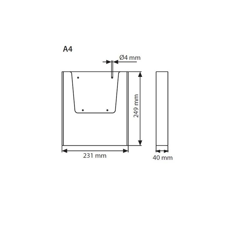 Duvar Tipi Broşürlük | A4 | 21x30cm